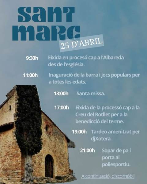 portell-celebra-la-romeria-de-sant-marc-el-25-de-abril-con-procesiones-y-fiesta-popular