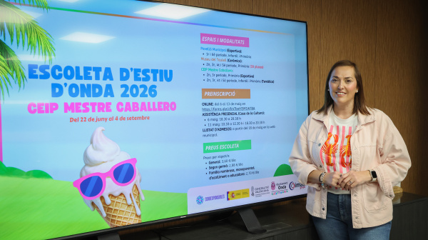 Onda abre inscripciones para la Escoleta d'Estiu 2026 con amplia oferta deportiva y creativa