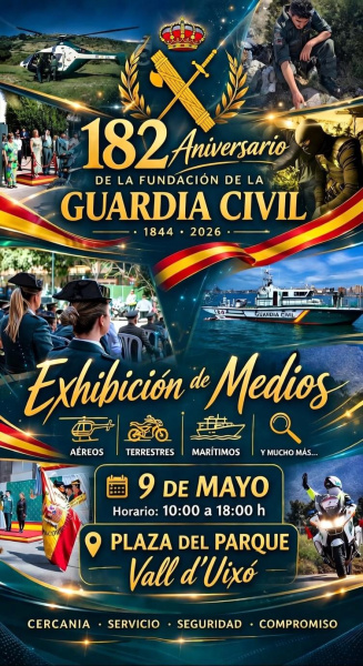 La Vall d'Uix� acoge por primera vez los actos provinciales del 182 aniversario de la fundaci�n de la Guardia Civil
