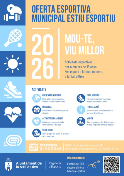 La Vall d'Uix� ampl�a la oferta de Verano Deportivo con siete actividades y abre las preinscripciones el 11 de mayo