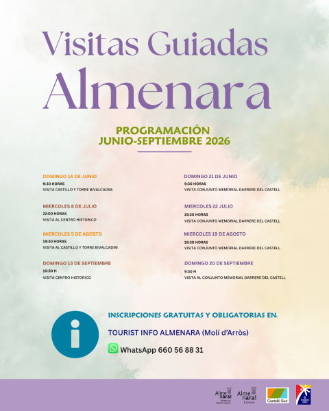 Almenara presenta la seva programació de rutes i visites guiades per a juny a setembre de 2026