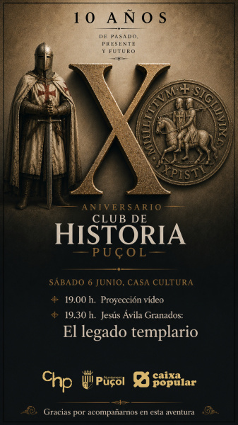 Puçol celebra su 10.º aniversario con una conferencia sobre el legado templario