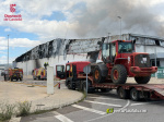 L'incendi continua actiu en una empresa de processament d'ametlla a la Vall d'Alba, Castell?