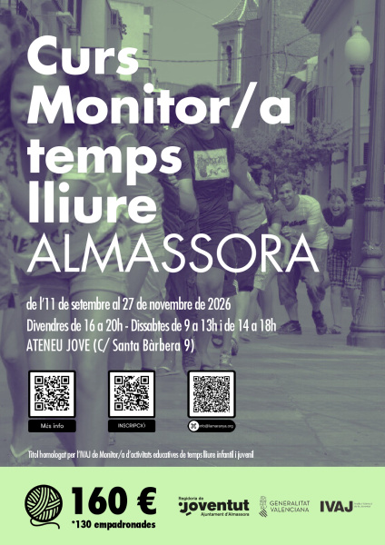 Almassora pone en marcha una nueva edición del curso de monitor de tiempo libre juvenil e infantil