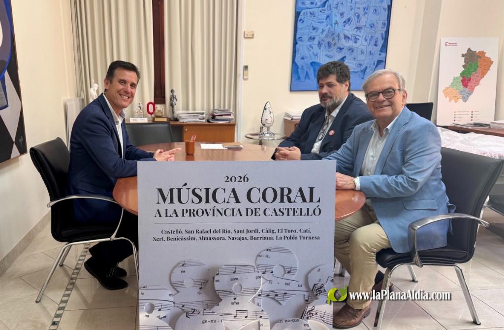 La Diputación de Castellón y la Federación de Cors de la Comunitat Valenciana acercan la música coral a la provincia