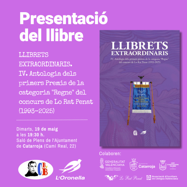El Casal Bernat i Baldoví presenta el cuarto volumen de Llibrets Extraordinaris: Sección Regne