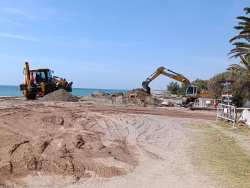 Comencen les obres de recuperaci� a la zona sud de la Platja Casablanca despr�s dels temporals