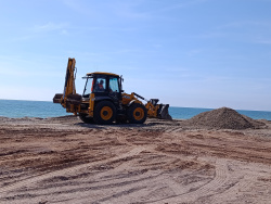 Comencen les obres de recuperaci� a la zona sud de la Platja Casablanca despr�s dels temporals