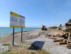 Comencen les obres de recuperaci� a la zona sud de la Platja Casablanca despr�s dels temporals