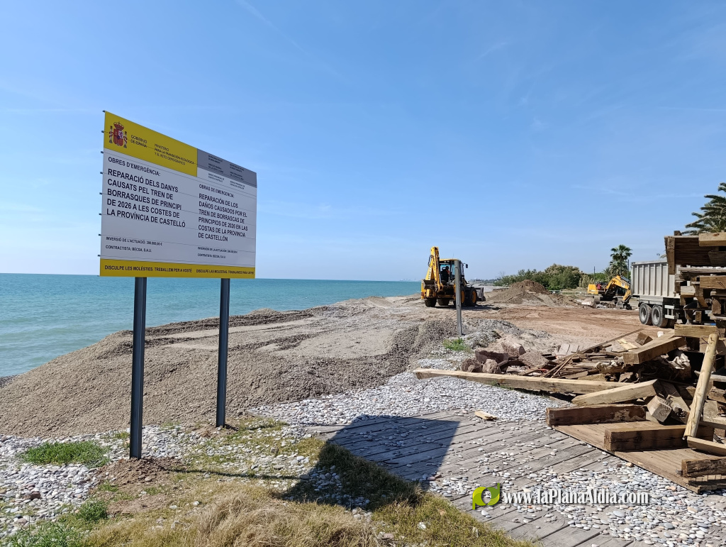 Comencen les obres de recuperaci� a la zona sud de la Platja Casablanca despr�s dels temporals