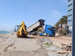 Comencen les obres de recuperaci� a la zona sud de la Platja Casablanca despr�s dels temporals