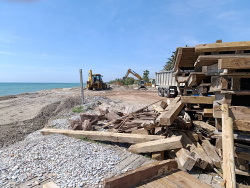 Comencen les obres de recuperaci� a la zona sud de la Platja Casablanca despr�s dels temporals