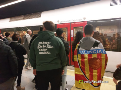 Metrovalencia facilita el sábado el acceso a Mestalla por el partido de Liga entre Valencia CF y FC Barcelona