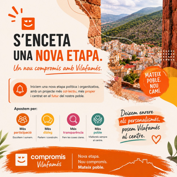 Compromís Vilafamés inicia una nueva etapa con una dirección renovada y un proyecto centrado en el futuro del municipio