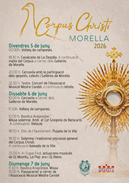 morella-prepara-una-corpus-christi-renovada-con-cambios-en-la-procesion-y-nueva-agenda-nocturna