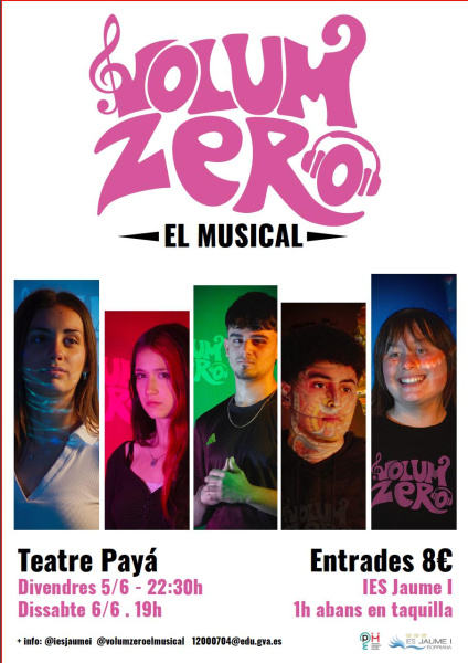 El IES Jaume I recupera su musical Volum Zero en el Teatre Payà de Borriana