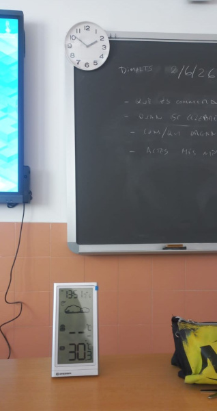 Las «saunas» del IES Miquel Peris superan los 30 grados