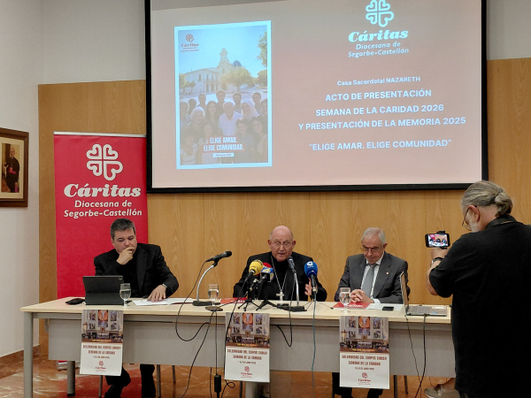 Cáritas presenta la Semana de la Caridad 2026 y la Memoria de Actividades 2025 en la Diócesis de Segorbe-Castellón