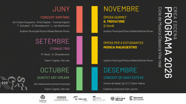 Vila-real obre la VIII edició del Cicle de Música Clàssica de Crea Escena amb un concert solidari a favor de l'Associació Parkinson