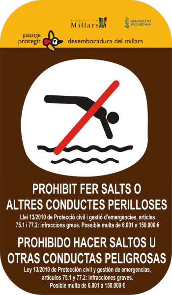 El Consorcio del Millars aprueba la instalación de nueva señalización para advertir de los riesgos asociados a conductas peligrosas en el río Millars