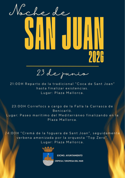 Oropesa del Mar celebra la Noche de San Juan con hogueras, música y tradición junto al mar