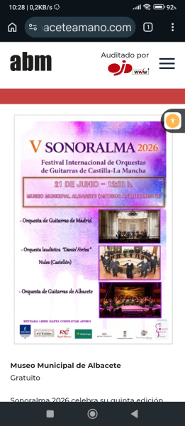 Tres orquestes d'Albacete, Madrid i Nules tanquen Sonoralma a Albacete
