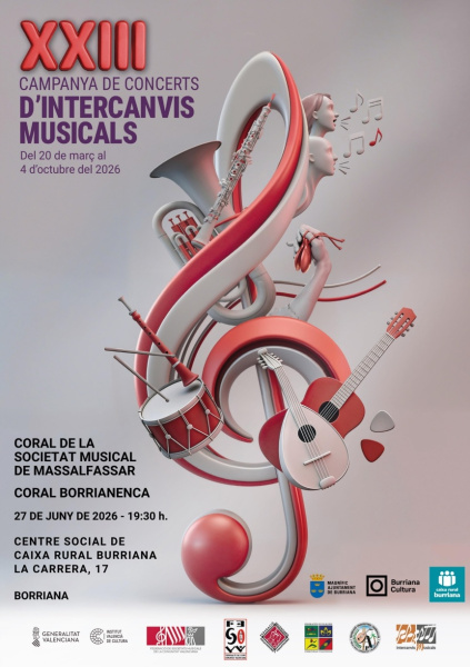 la-coral-borrianenca-y-la-sociedad-musical-de-massalfassar-se-unen-en-el-concierto-de-verano-2026-en-borriana