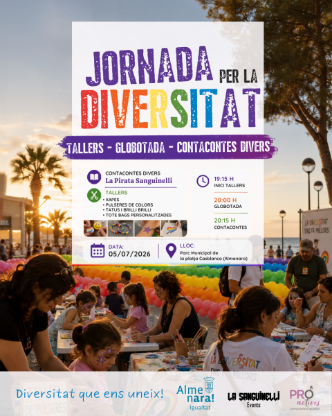 Almenara celebra el Orgullo LGTBIQ+ con una Jornada por la Diversidad, una Globotà y actividades para toda la familia