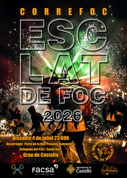Esclat de Foc: Dimonis de la Plana llevará la magia del fuego al Grao de Castellón durante Sant Pere