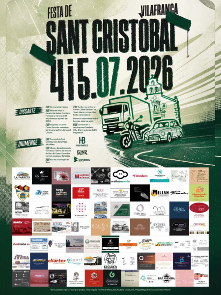 Vilafranca celebra Sant Cristóbal con novedades: cambios de ubicación y programación