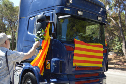 Sant Crist�fol reuneix uns quaranta vehicles a Vila-real amb la b�nedici� dels camions i una missa al Termet