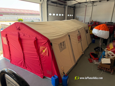 El Consorcio de Bomberos amplía las capacidades logísticas de infraestructuras de apoyo al PMA con la adquisición de una nueva carpa de despliegue rápido