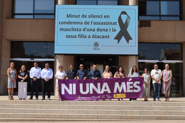 El Ayuntamiento de Vila-real se suma a la condena de la FVMP por el asesinato de una mujer y su hija en Alicante