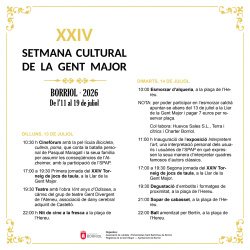 Borriol celebra la XXIV Setmana Cultural de la Gent Gran