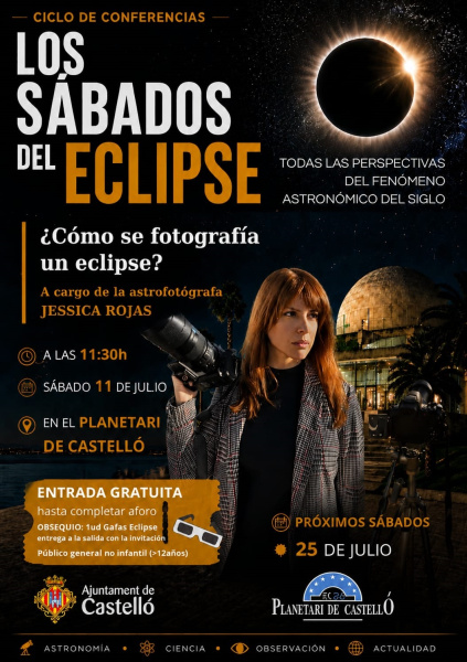 Jessica Rojas enseñará a capturar un eclipse en el Planetario de Castellón