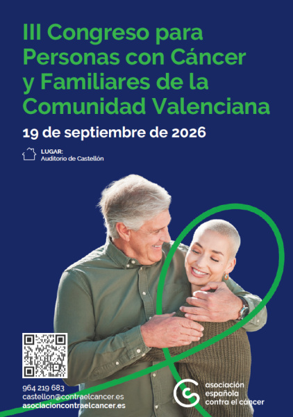 AECC Castellón abre inscripciones al III Congreso de Personas con Cáncer y Familiares en Castellón, primera vez en la provincia