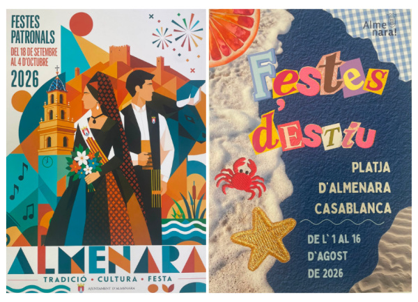 Almenara elige a los ganadores de los carteles de las Fiestas Patronales y de les Festes d'Estiu de la Platja Casablanca