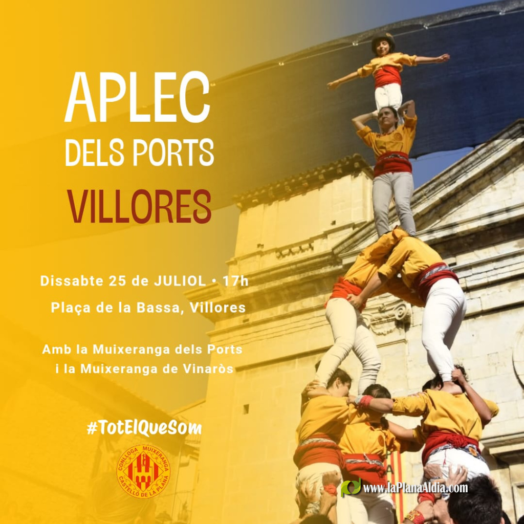 Conlloga Muixeranga de Castelló cierra la temporada en el Aplec dels Ports de Villores