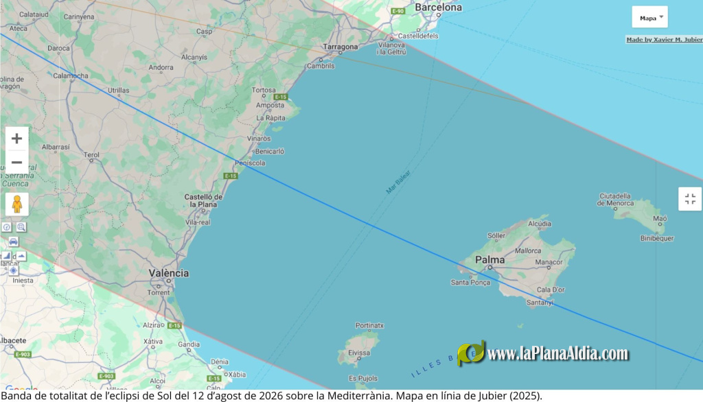 Eclipsi total de Sol del 12 d'agost de 2026: Borriana podria vore'l amb visibilitat clara