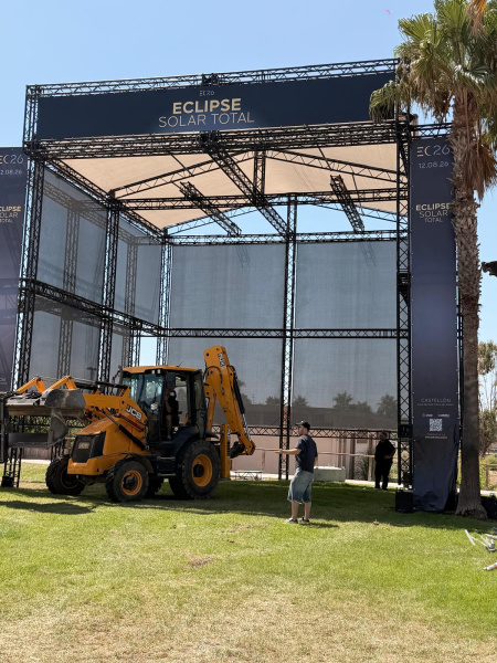 Castellón acelera el montaje de dos escenarios para el eclipse total del 12 de agosto
