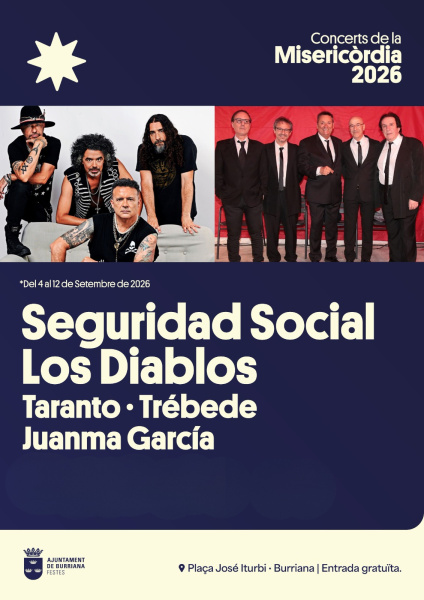 Burriana presenta los tres conciertos de las Fiestas de la Misericordia 2026
