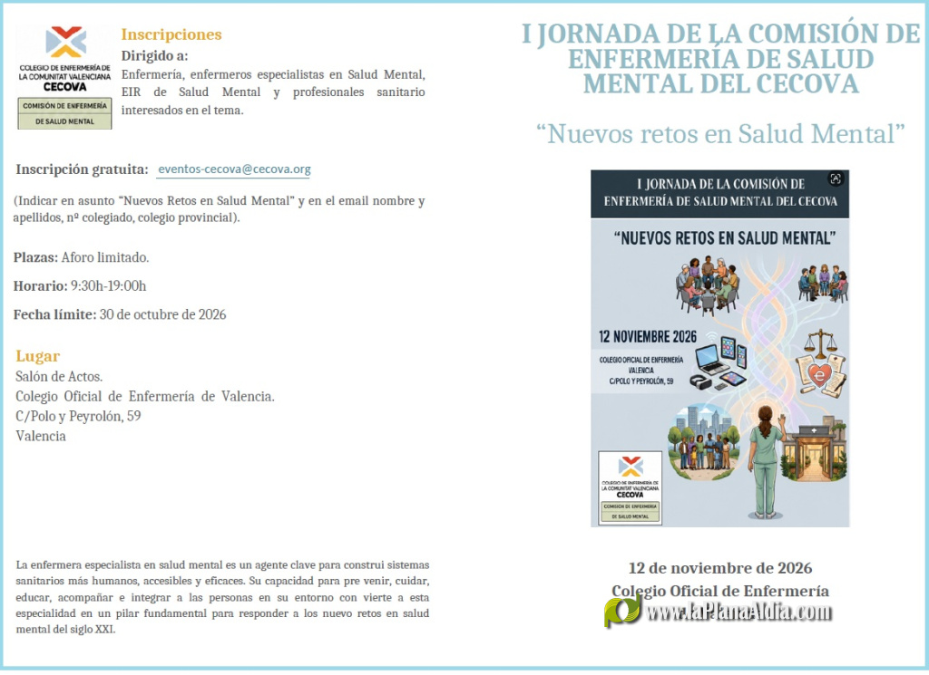 Nuevos retos en Salud Mental marcan las I Jornadas de Enfermería del CECOVA