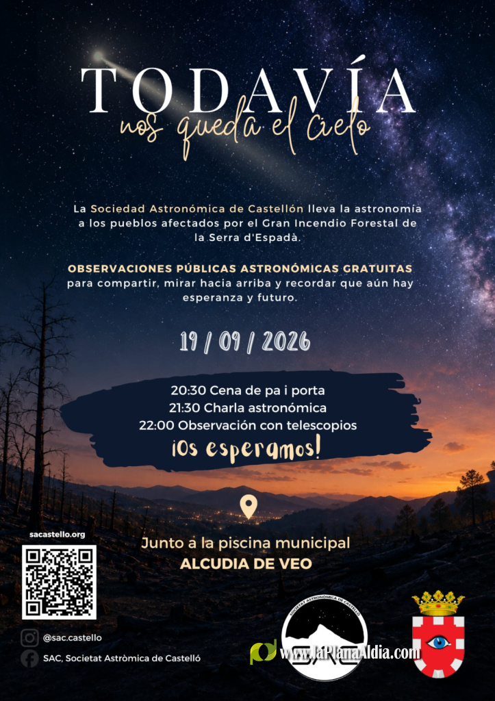 La SAC llan�a la iniciativa 'Encara ens queda el cel' per observar el cel despr�s de l'incendi de la Serra d'Espad�