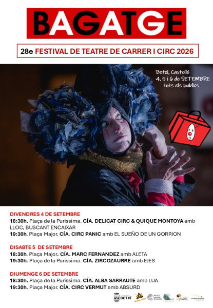 betxi-acoge-la-28-a-edicion-del-festival-bagatge-circo-danza-y-humor-del-4-al-6-de-septiembre