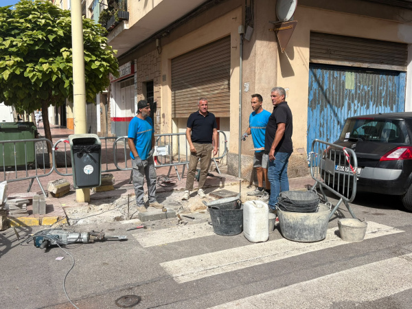 La Vall d'Uixó mejora la accesibilidad de las aceras en la avenida Cor de Jesús