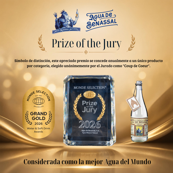 Agua Benassal recibe el prestigioso Prize of the Jury 2026 de Monde Selection