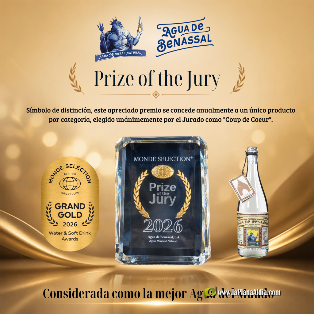 Agua Benassal recibe el prestigioso Prize of the Jury 2026 de Monde Selection