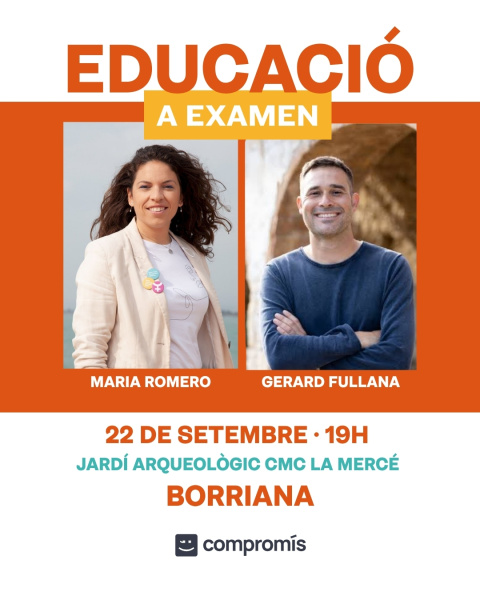 Compromís por Borriana propone un modelo educativo participativo basado en el diálogo con la comunidad educativa