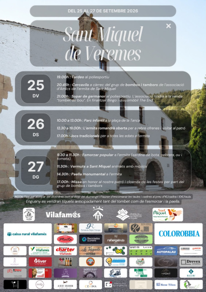 Todo preparado para el Sant Miquel de Veremes en Vilafamés