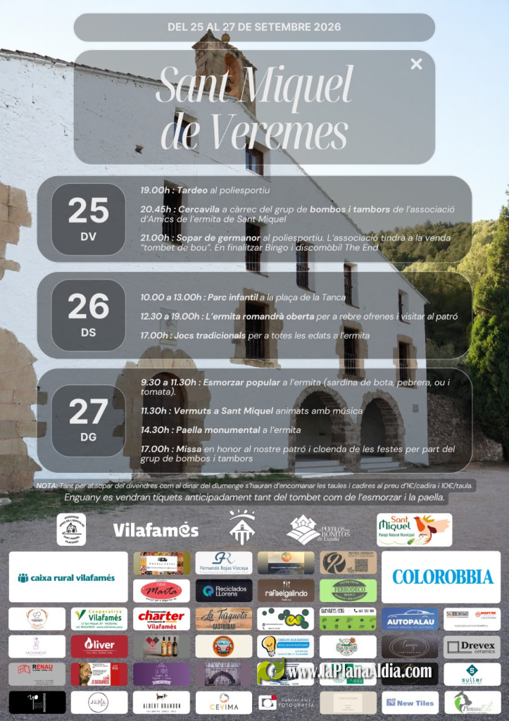 Todo preparado para el Sant Miquel de Veremes en Vilafamés